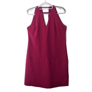 Sam Edelman Dress 2 Choker Shift Sleeveless Cut Outs Drop Waist Mod Minimalist